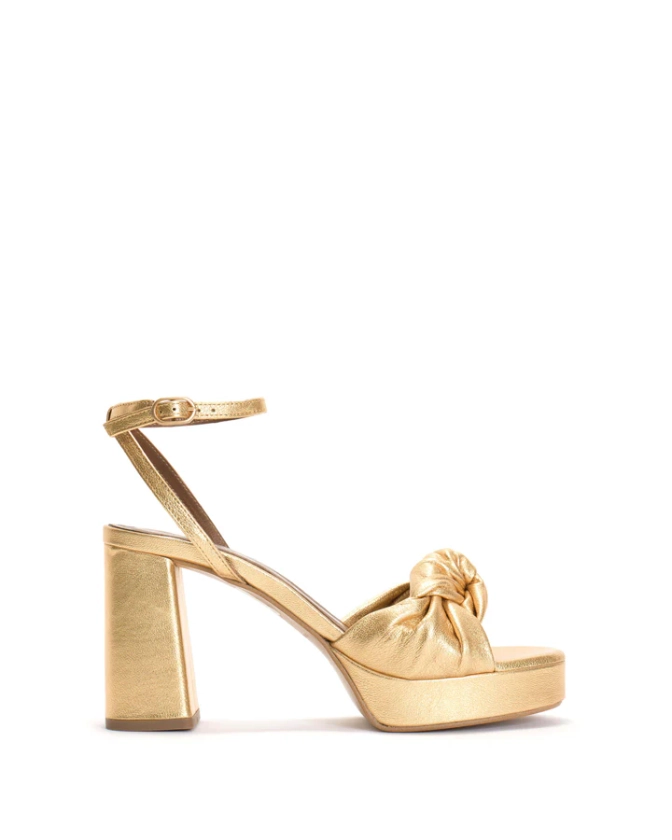 Aliza 85 platform Metallic goat Gold