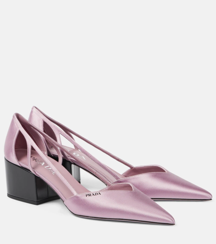 Escarpins en satin en rose – Prada | Mytheresa