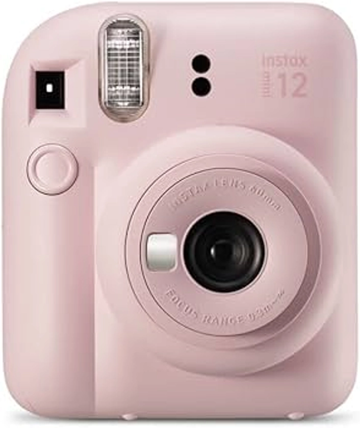 Fujifilm instax Mini Appareil Photo instantané 12, Exposition Automatique avec Objectif Selfie intégré, Rose Fleuri