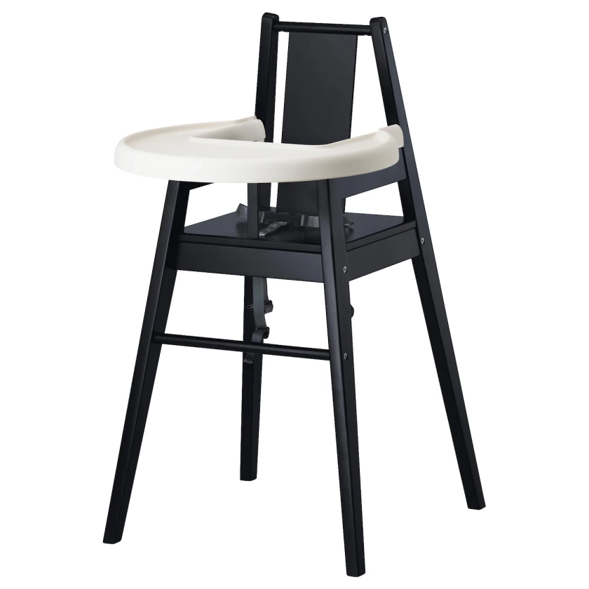 BLÅMES Highchair with tray - black