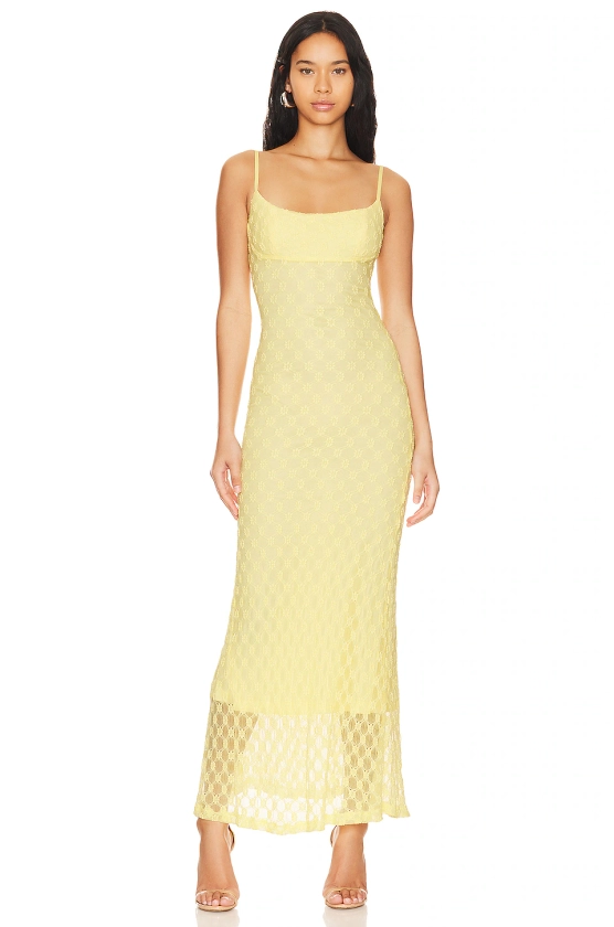 Bardot Adoni Mesh Maxi Dress in Canary Yellow | REVOLVE