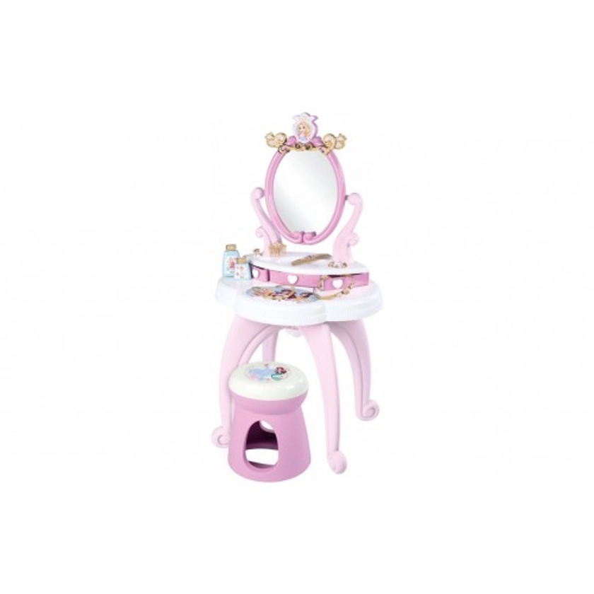 Столик з дзеркалом Smoby Перукарня 2-в-1 Дісней Принцеси зі стільчиком для дівчинки (320250)