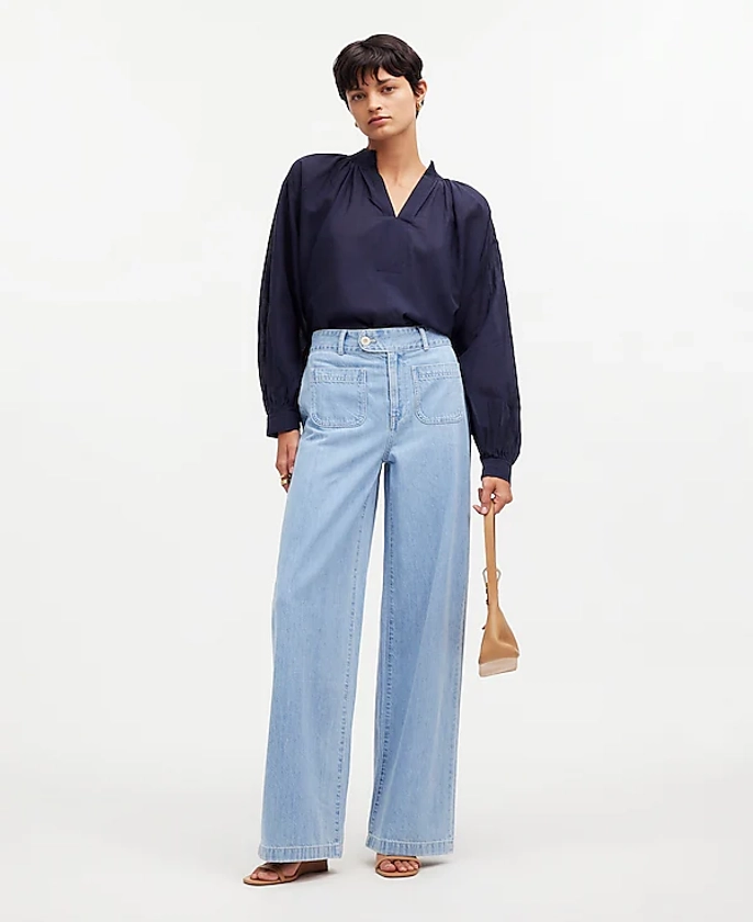 Baggy Straight Jeans in Bellridge Wash: Patch Pocket Edition | Madewell