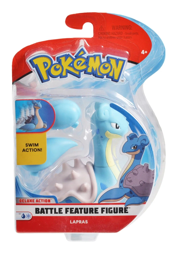 Pokémon Battle Feature Figure Toy Set, Assorted (Ash & Pikachu/Bewear/Decidueye/Lapras), Ages 4+