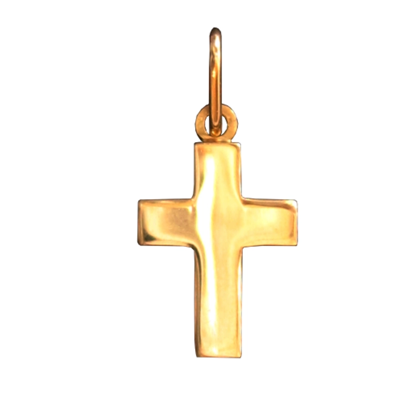 Petite croix en or jaune 18 carats