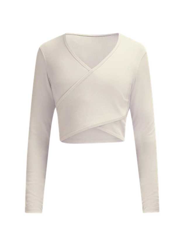 Wrap-Front Ribbed Long-Sleeve Top | Women's Long Sleeve Shirts | lululemon