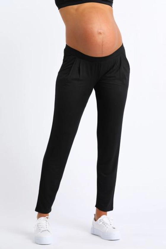 Modal Maternity Trousers with Elastic Waistband