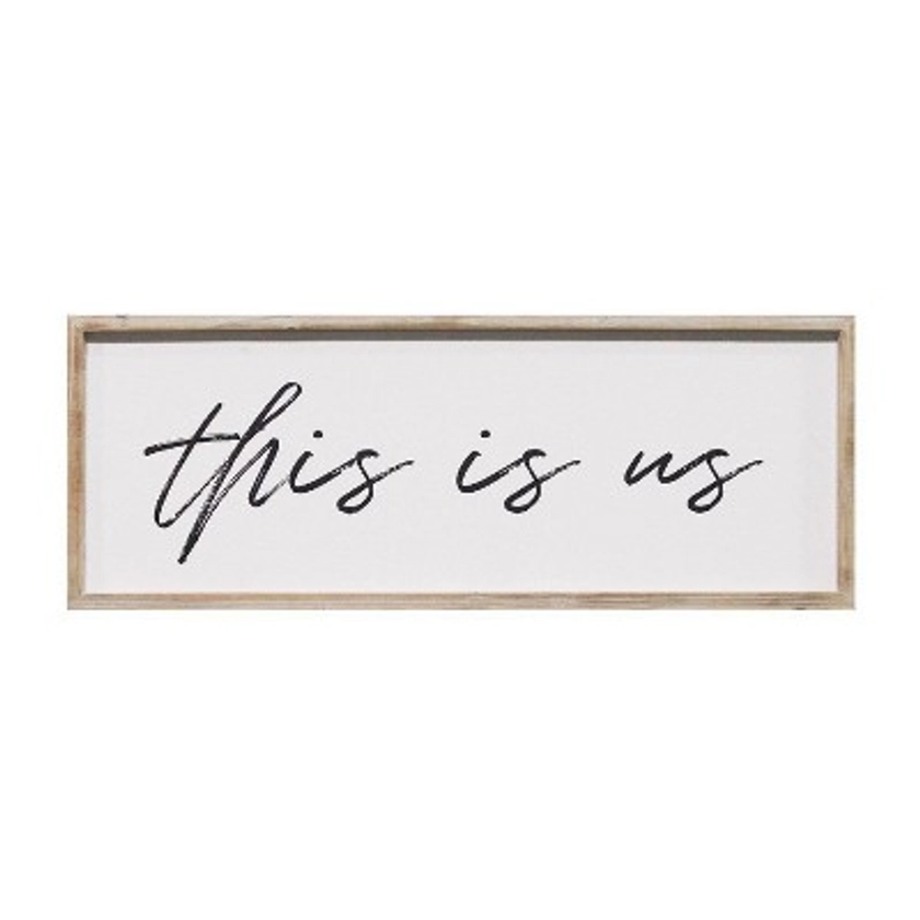 32&#34; x 12&#34;This is Us Oversized Wall Art Natural White - Stratton Home D&#233;cor