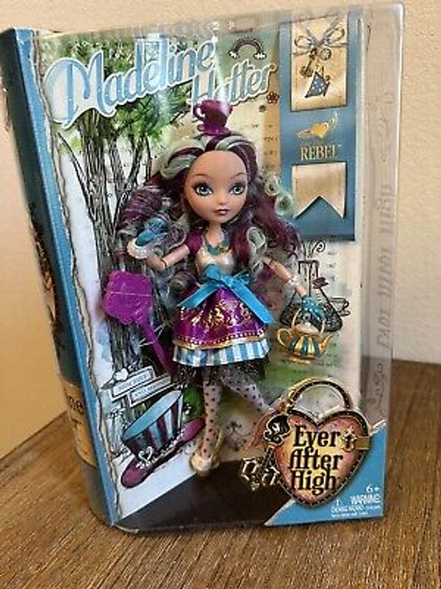 Ever After High Madeline Hatter Doll 1st Release 2013 Mattel NIB NFRB