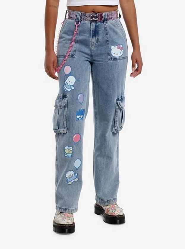 Hello Kitty And Friends Balloon Denim Cargo Pants | Hot Topic