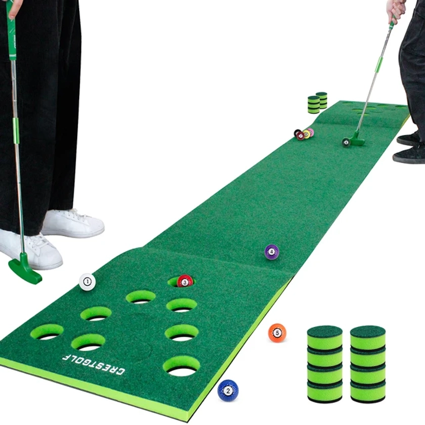 Crestgolf Praxis Golf Putting Matte Indoor Outdoor 20 Löcher Ausbildung Pad Liefert Für Golf Putting Green Spiel - AliExpress 18