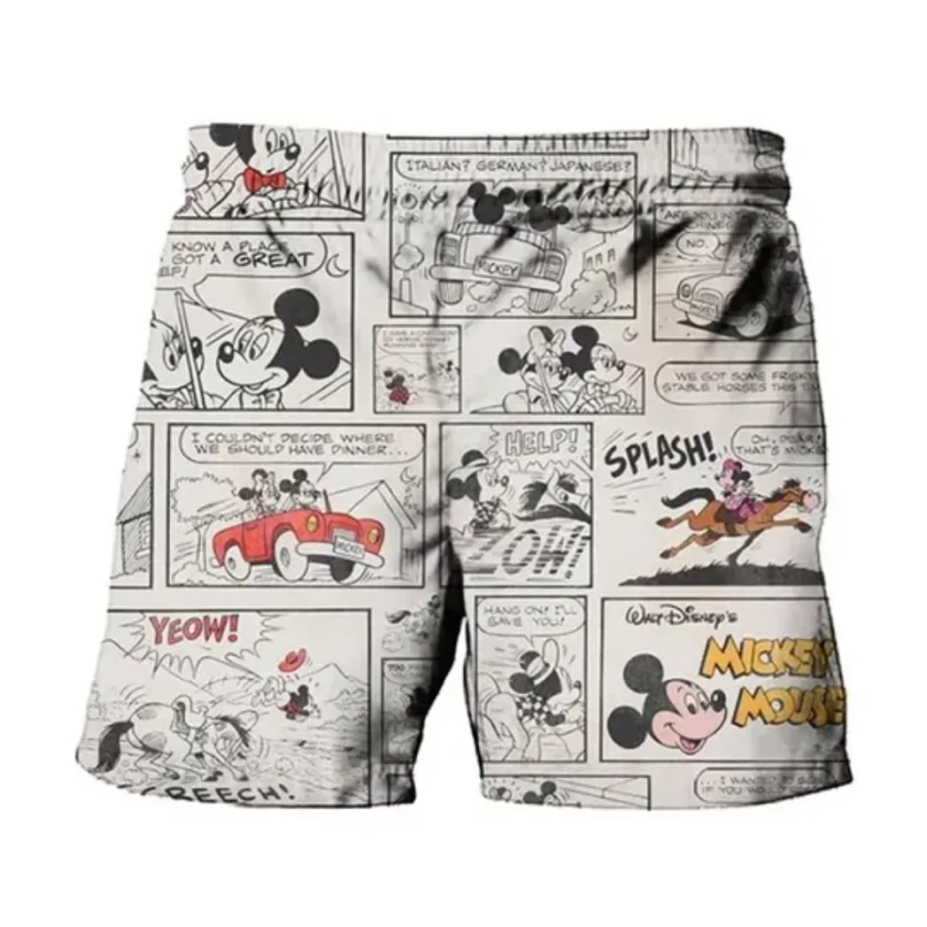 Disney Mickey 3D printing men's beach shorts summer new cartoon Shorts sold by Agretha Self-Delusion | SKU 155731483 | 50% OFF Printerval