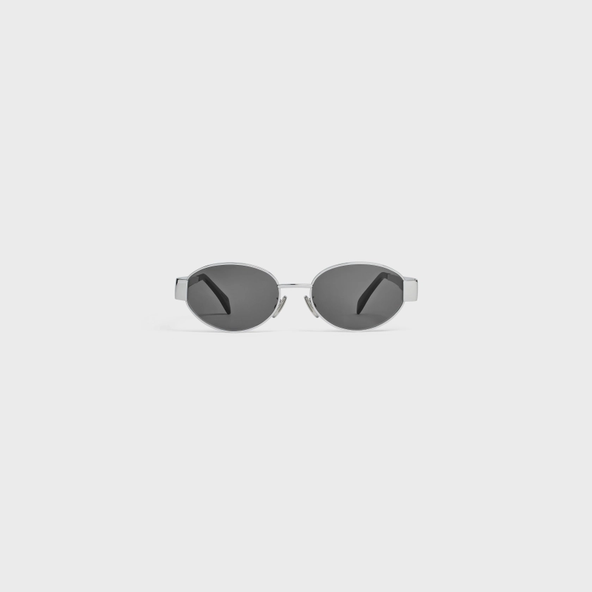 TRIOMPHE METAL 01 SUNGLASSES IN METAL - SILVER / SMOKE | CELINE