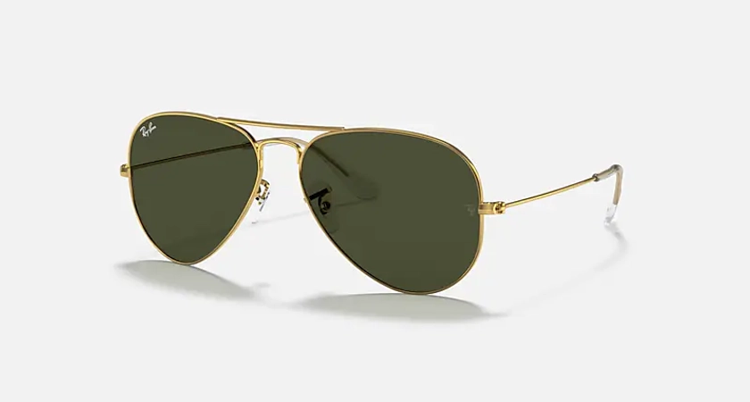 Les lunettes de soleil AVIATOR CLASSIC en Or et Vert G-15 - RB3025 | Ray-Ban® FR