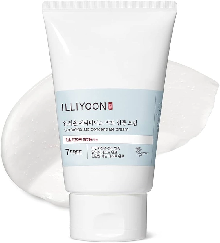 Illiyoon Ceramide Ato Concentrate Cream | Face Moisturizer for Dry & Sensitive Skin, 100hr Lasting Hydration, For Face & Body, Gentle for Infants, Skin Barrier Repair, Vegan Certified, 6.76 fl.oz.