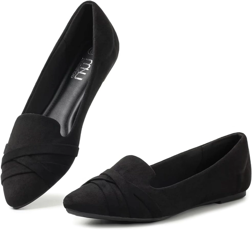 Amazon.com: MUSSHOE Zapatos planos para mujer, puntera puntiaguda, cómodos, planos para mujer, zapatos planos para mujer, zapatos casuales de negocios para mujer, zapatos elegantes y casuales, Rojo - : Ropa, Zapatos y Joyería