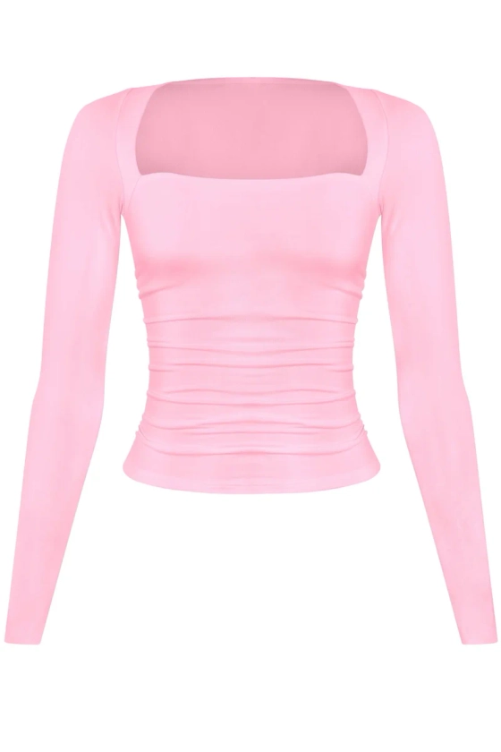 Lux Square Seamless Top ♡ Pink