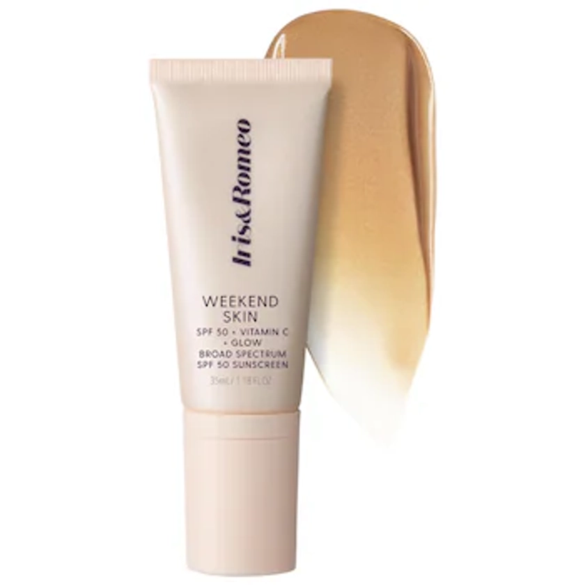 Weekend Skin SPF 50 Instant Glow Tinted Mineral Sunscreen with Vitamin C + Niacinamide - Iris&Romeo
