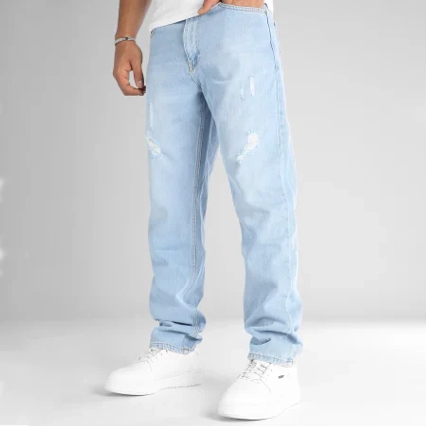 Jean Relaxed Fit Avec Destroy 2788 Bleu Denim Wash