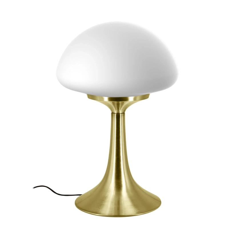 Lampe Kinoko xl, h.46cm tactile, verre, or, H.46 cm INSPIRE LED | Leroy Merlin