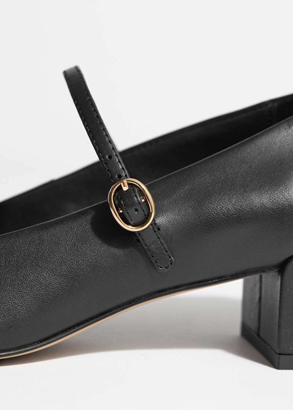 Mary-Jane Leather Pumps - Black - & Other Stories GB