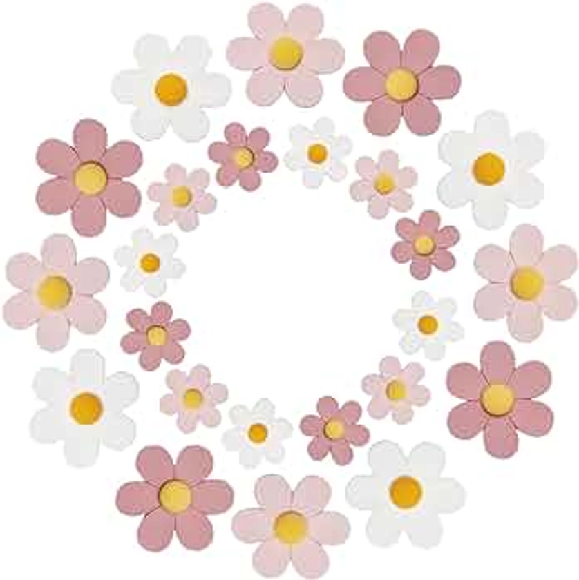 18 Pcs-Flower Refrigerator Magnets, Pink Refrigerator Magnets, Cute whiteboard Magnets, Girls Locker Magnets (18 Pcs - Pink-Flowers)