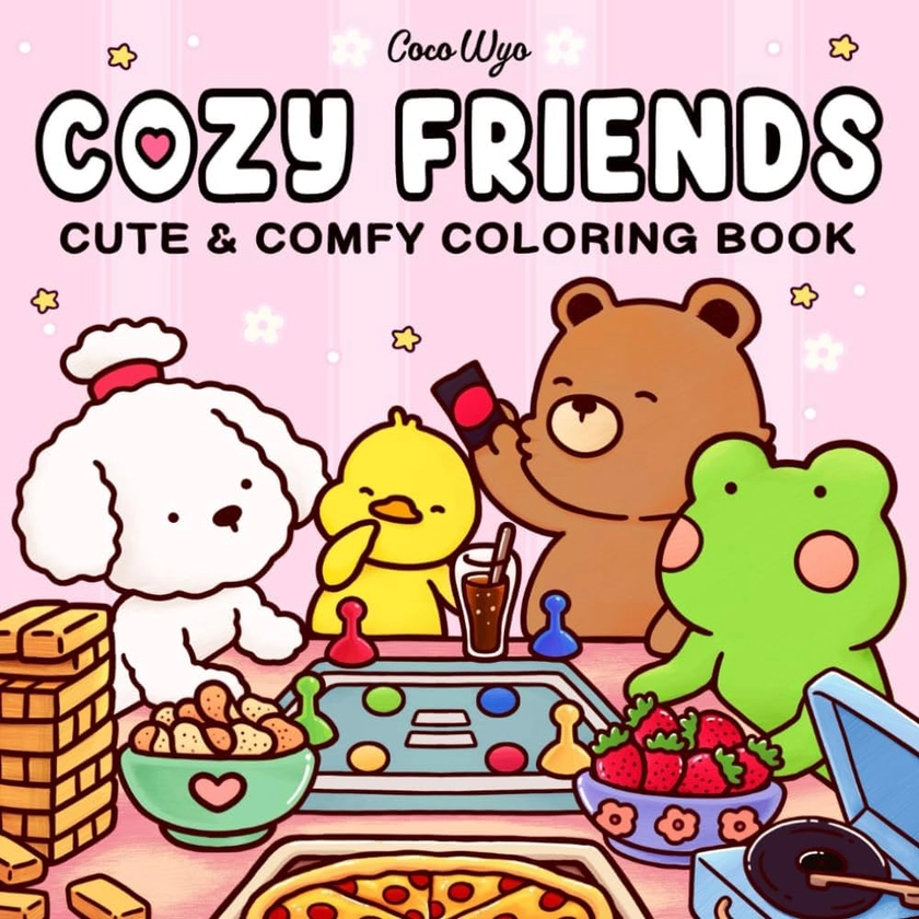 Cozy Friends: Coloring Book for Adults and Teens Featuring Super Cute Animal Characters with Easy and Simple Designs for Relaxation : Wyo, Coco: Amazon.fr: Livres