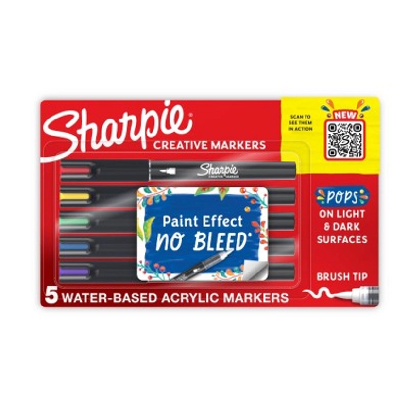 Sharpie 5pk Creative Markers Brush Tip Multicolored