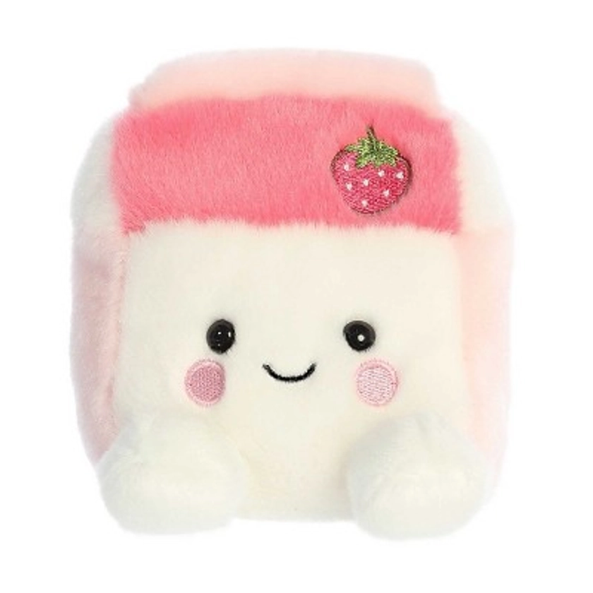 Aurora Palm Pals 5" Fresa Strawberry Milk Pink Stuffed Animal