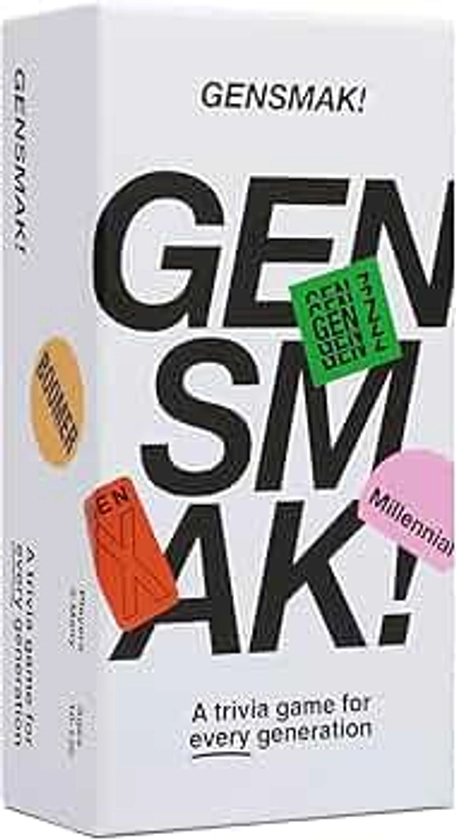 GENSMAK! Party Game - Engaging Multi-Generational Trivia Game with Comedic Hints - Fun for Family and Friends, Adults and Teens - Ages 10+, 2+ Players, 10+ Min Playtime (Packaging May Vary)