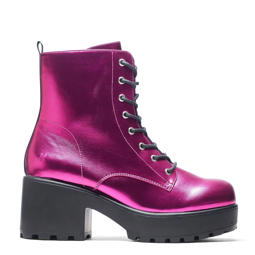 Fuschia Haze Military Platform Boots | Women's Boots | KOI Footwear