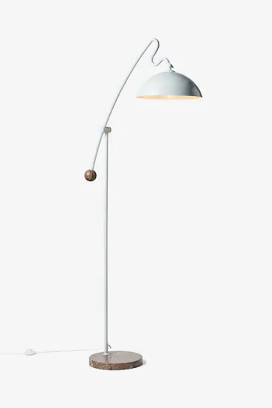 MADE.COM Light Blue/Marble Avery Floor Lamp