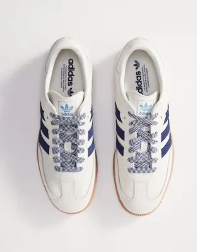 adidas Originals - Samba - Sneakers in gebroken wit en marineblauw