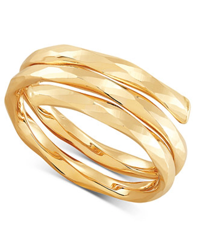 Macy's Polished Coil Statement Ring in 10k Gold - Macy's