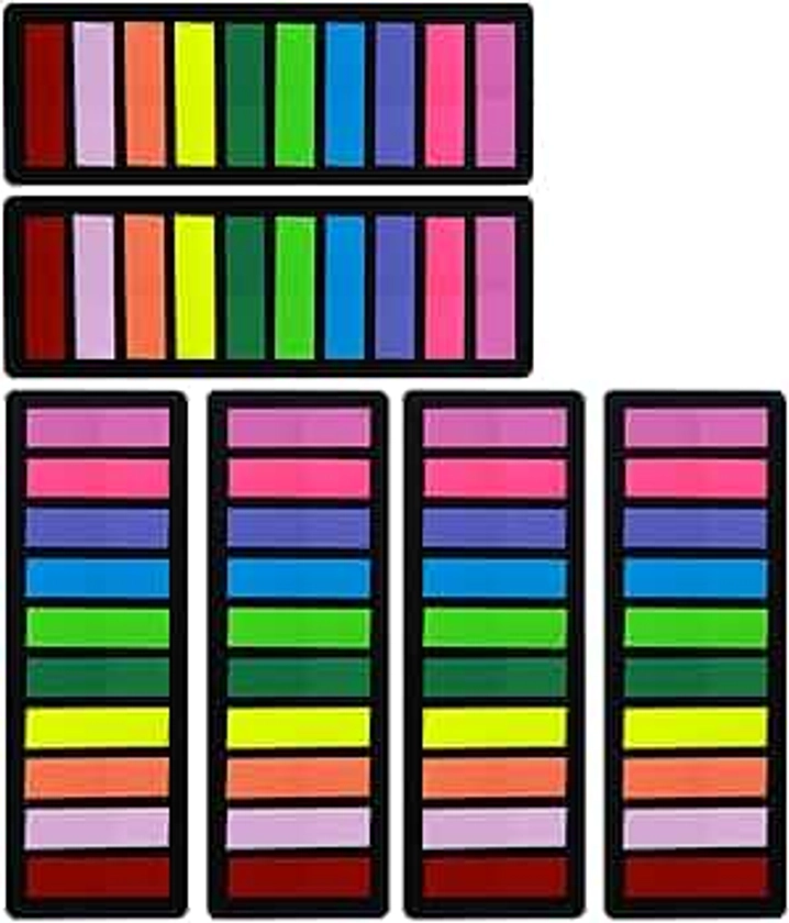 KICNIC Page Markers Sticky Index Tabs 1500 Pcs, Arrow Flag Tabs Colored Sticky Notes for Page Marker Bookmarks, 10 Colors, Stick Securely, Remove Cleanly