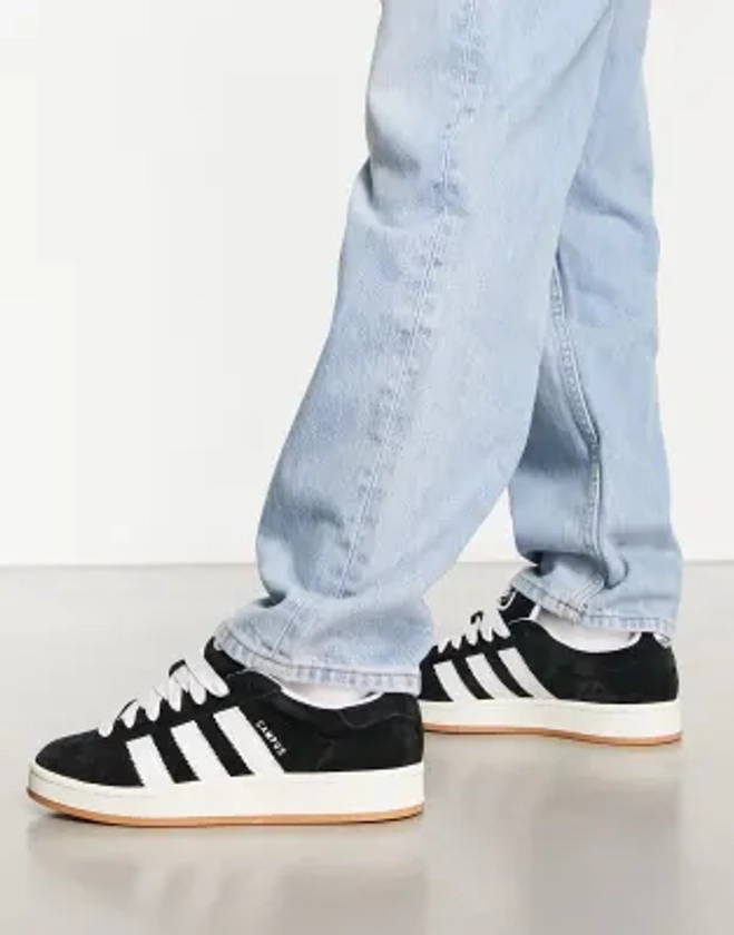 adidas Originals Campus 00s gum sole trainers in black | ASOS