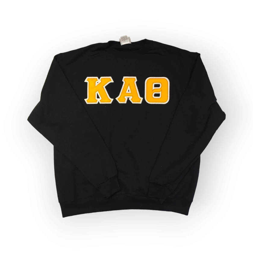 Letter Sweatshirt - Black, Light Gold & White