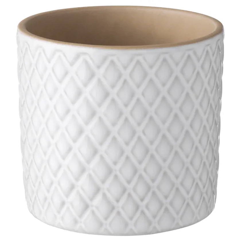 CHIAFRÖN plant pot, white, 9 cm - IKEA