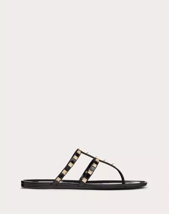 Toile Iconographe Slide Sandal for Woman in Beige/black | Valentino MY