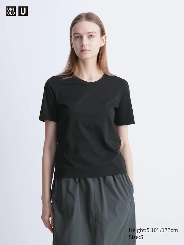 T-Shirt en Coton Supima Col Rond pour Femme | UNIQLO BE