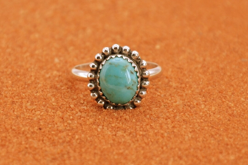 Turquoise Ring-sterling Silver-native American-woman Jewelry-boho-all Sizes-handmade - Etsy Canada