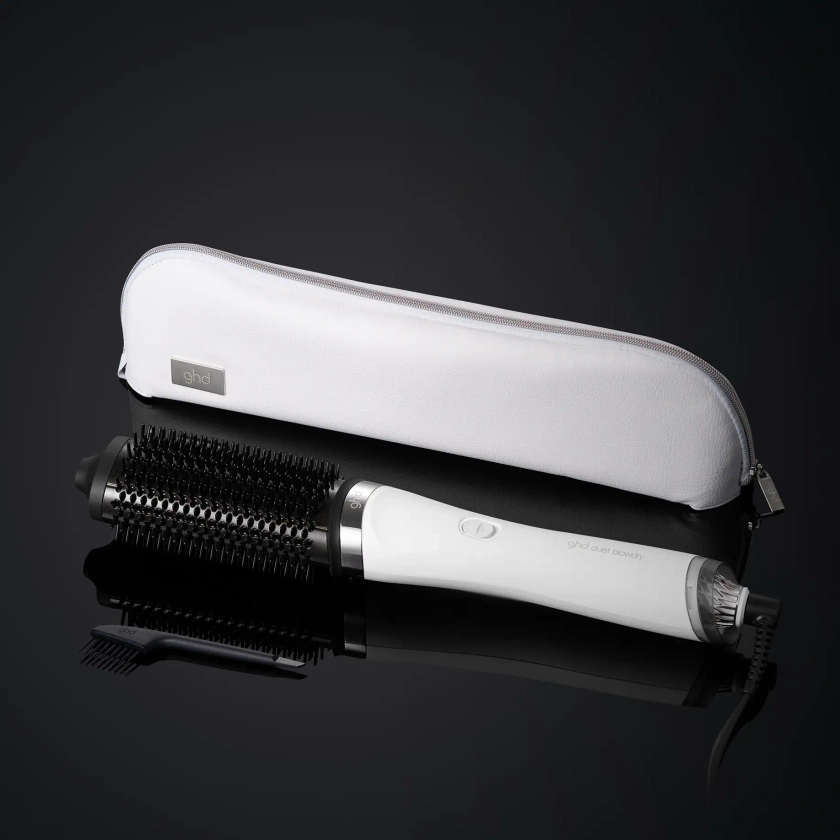 NEW GHD DUET BLOWDRY HAIR DRYER BRUSH IN WHITE