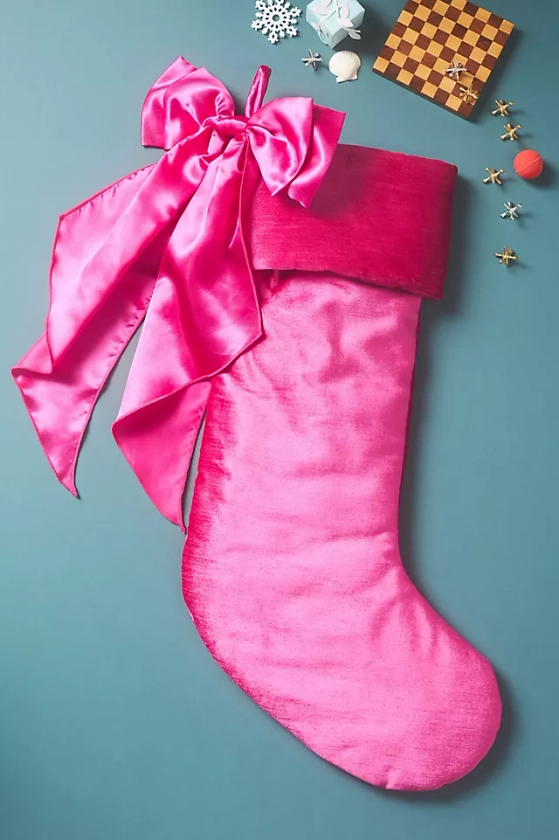 Velvet Bow Stocking