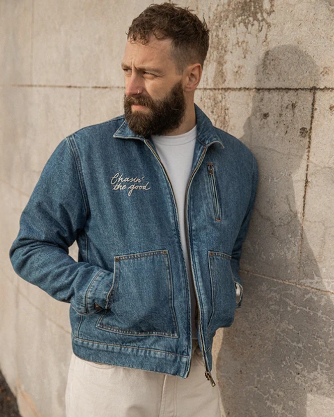 Blanket Lined Mechanic Jacket - Washed Denim