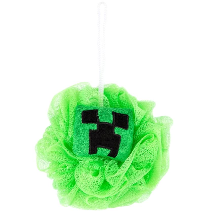 Minecraft Kids Bath Character Loofah, Microfiber, Green, Mojang