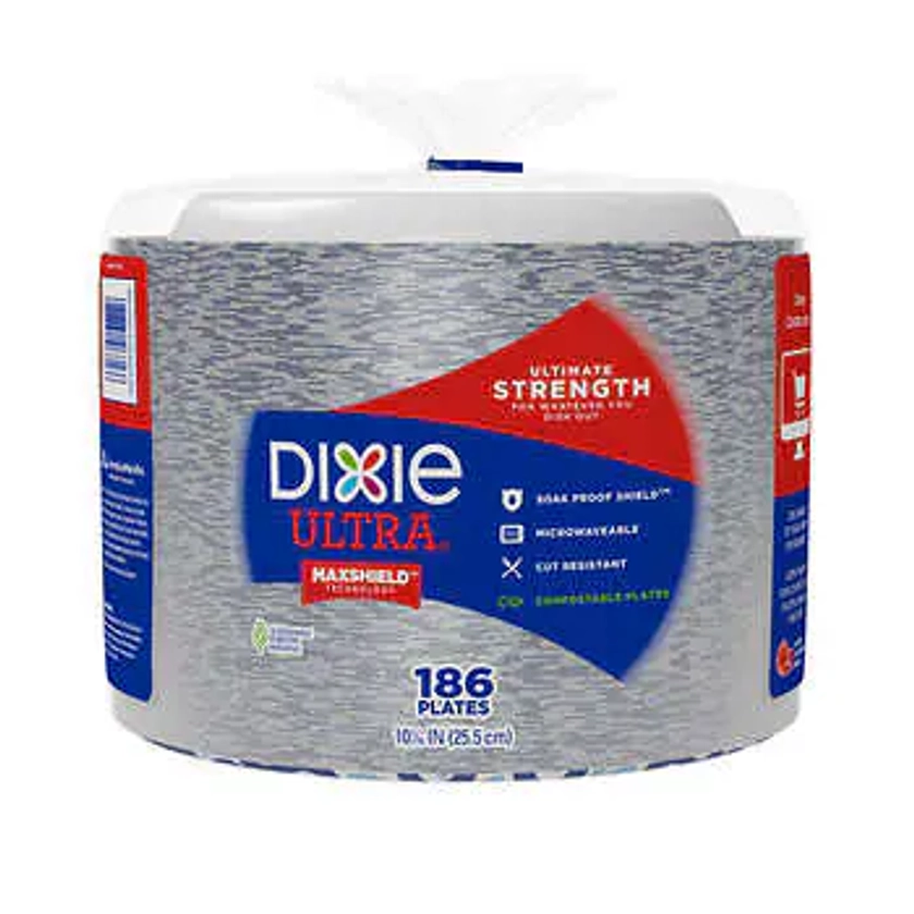 Dixie Ultra 10-1/16" Paper Plate, 186-count