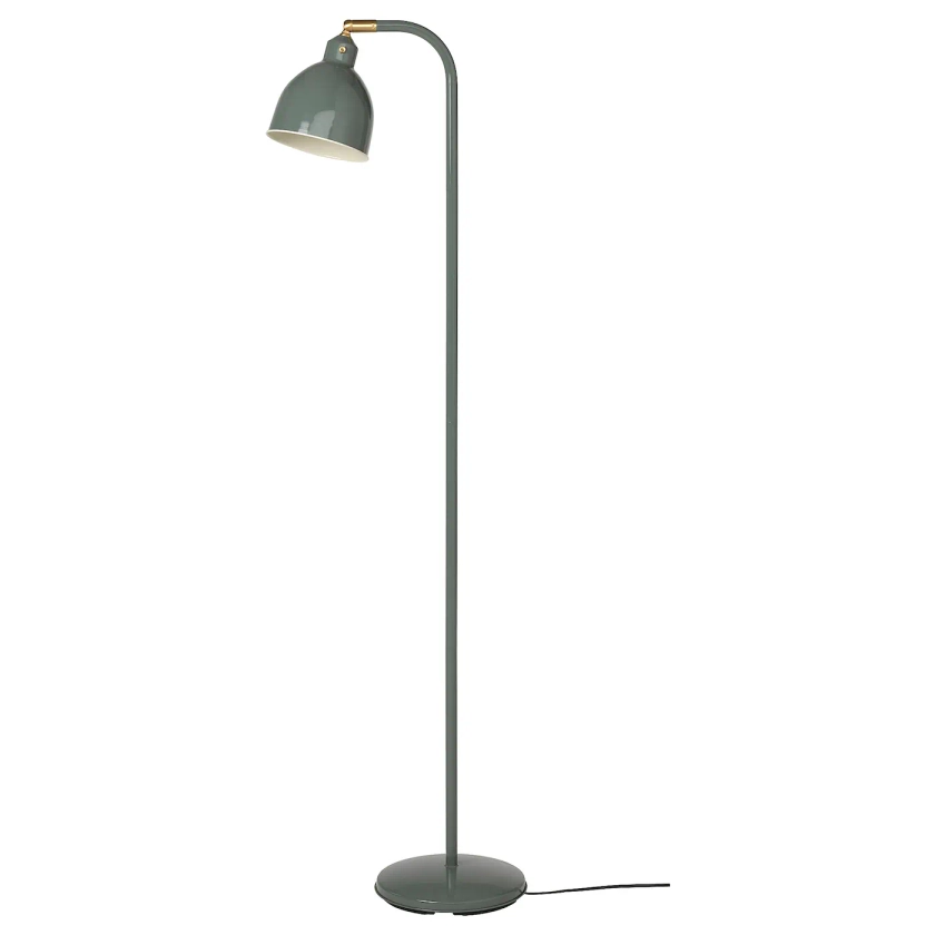 RÖDFLIK floor/reading lamp, gray-green - IKEA