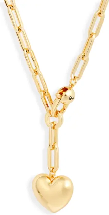 Jenny Bird Puffy Heart Charm Paper Clip Chain Necklace | Nordstrom