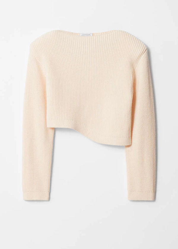 Asymmetric Rib-Knit Jumper - White - & Other Stories PT