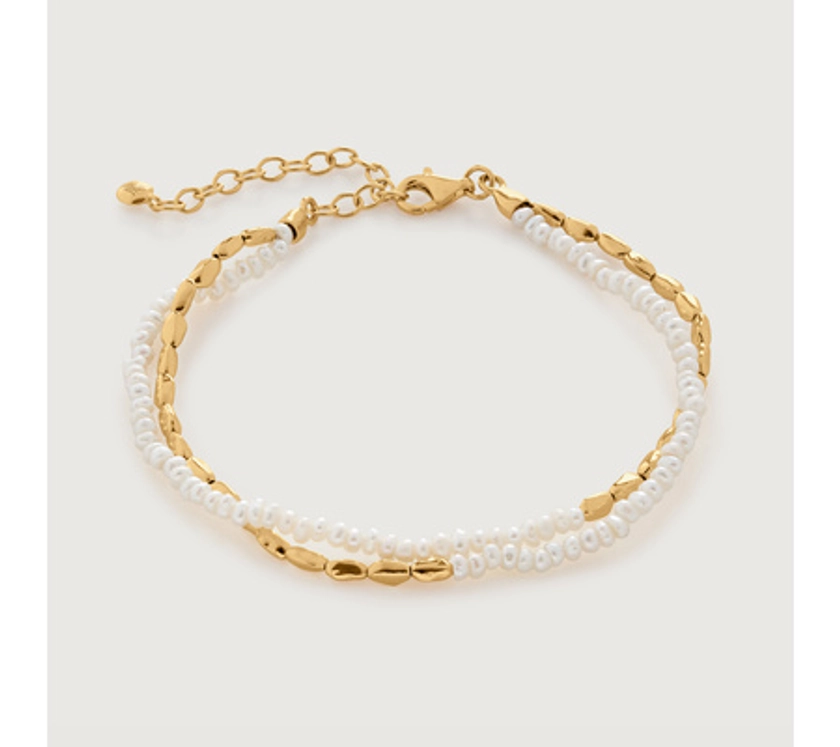 Mini Nugget Pearl Beaded Bracelet | Monica Vinader